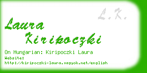 laura kiripoczki business card